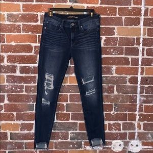 Express high-waisted ripped dark Jeans